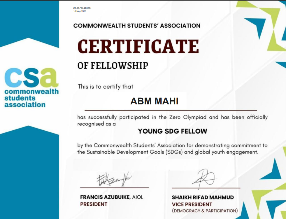 Certificate Of Fellowship